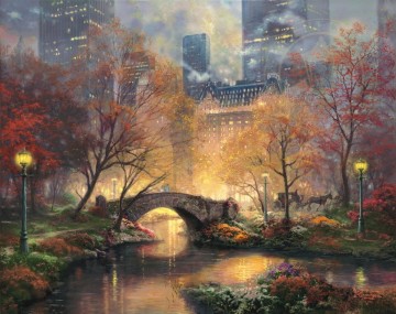 秋のセントラルパーク トーマス・キンケード Oil Paintings